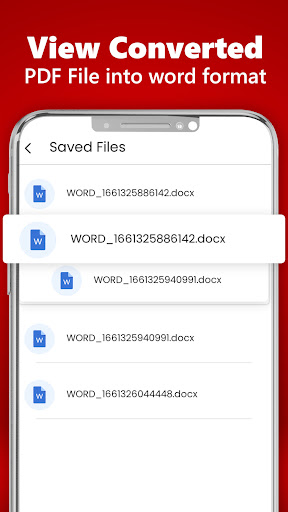 PDF to Word Converter App Screen 2