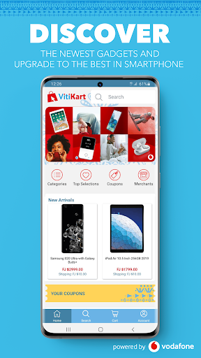 Android application VitiKart - Vodafone Fiji's Onl screenshort