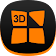 Next Launcher Theme Dafna O 3D icon