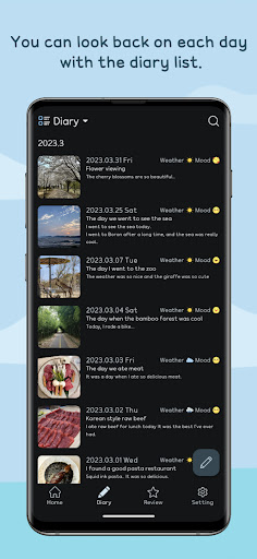 BeginEnd - diary, photo diary Screen 2