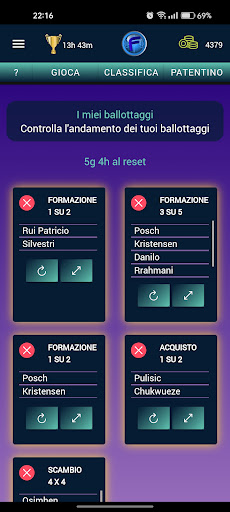 Android application Fantaballottaggi Fantapazz screenshort