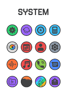 Circle Dark - екранна снимка на пакет с икони