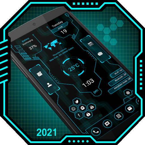Hi-tech Launcher 2 - 2021, Future of UI, Free