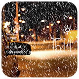 snowstorm weather widget/clock icon