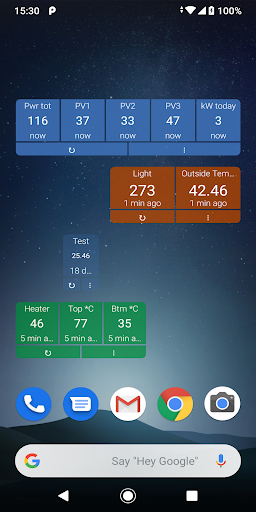 Android application ThingShow for ThingSpeak screenshort