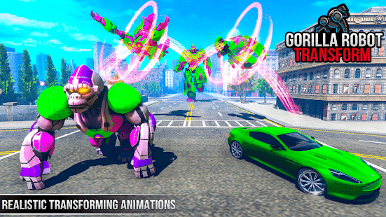 Gorilla Robot Car Robot Games 2.9 APK screenshots 6