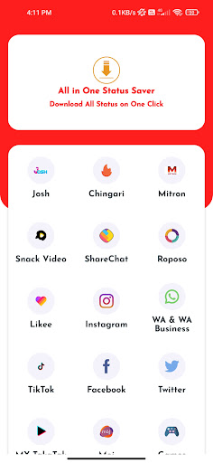 Android application AIO Status Saver screenshort