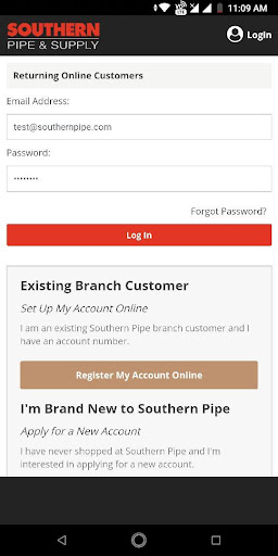 Android application Southern Pipe & Supply screenshort
