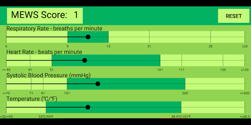 Android application MEWS (Modified Early Warning S screenshort