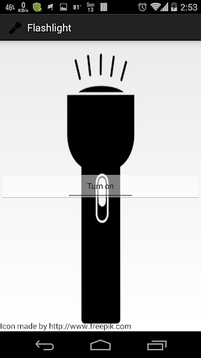 Android application Super Bright LED Flashlight D screenshort