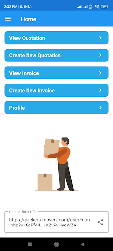 Android application Packers & Movers screenshort