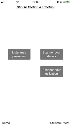 Android application ZAP Prevente screenshort