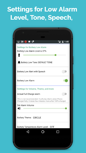 Battery Full Alarm Lite Screenshot 4 - AppWisp.com