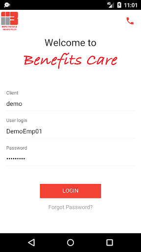 Android application Inspro-Benefits Care screenshort