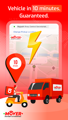 Android application Bike & Truck Delivery - MOVER screenshort