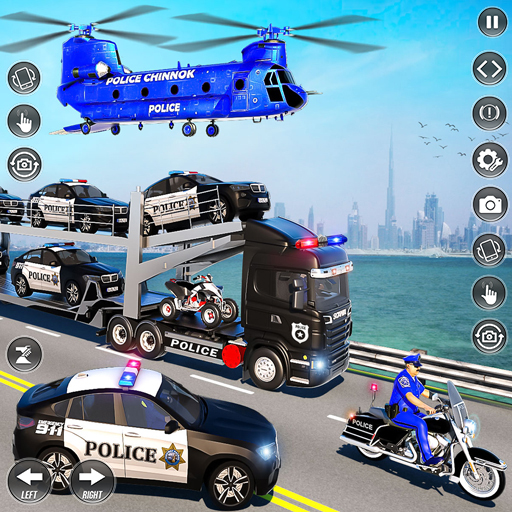 Police Car Transport Truck Sim