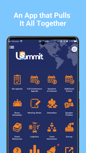 Android application uSummit screenshort