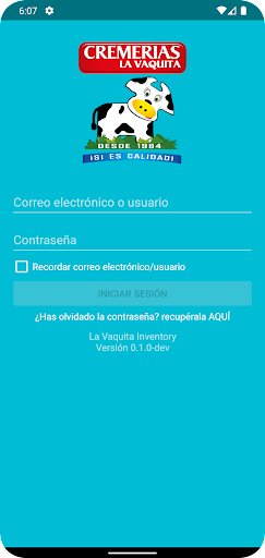 Android application Inventarios La Vaquita screenshort