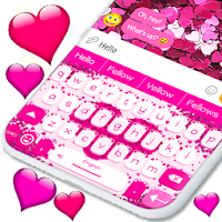 Pink Hearts Keyboard  Love Keyboard Themes