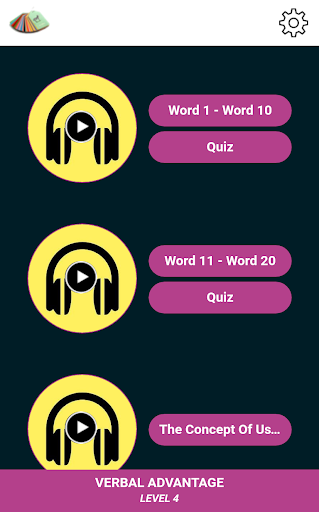 Android application Verbal Advantage - Level 4 screenshort