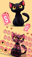 screenshot of Black Cute Cat Theme
