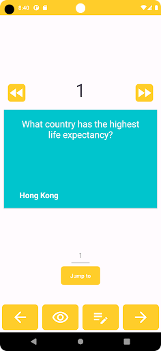 Android application StudyGuide: Flashcard Studying screenshort