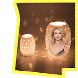 Candles photo frames icon
