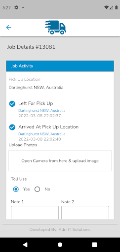 TruckO - Driver App Screen 3