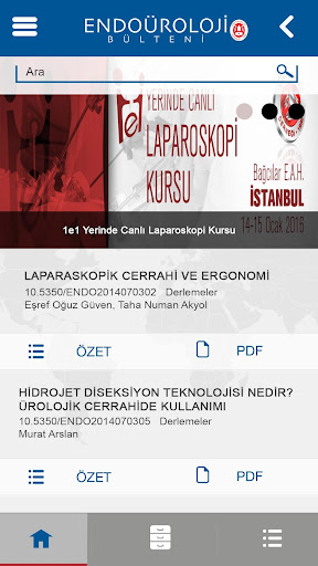 Android application Endoüroloji screenshort