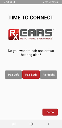 Android application RxEars Remote Control App screenshort