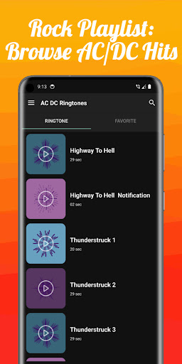 AC DC Ringtones Screen 2