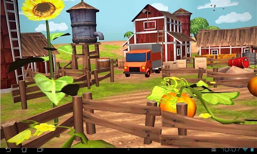 Карикатурна ферма 3D жив тапет на екрана