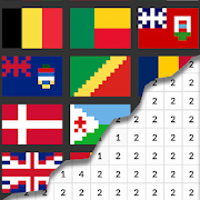 Flags Coloring By Number - Pixel