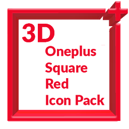 Icon image 3D Square Red Icon Pack Oneplu