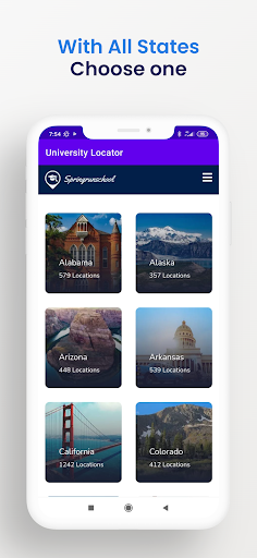 University Locator Screen 3