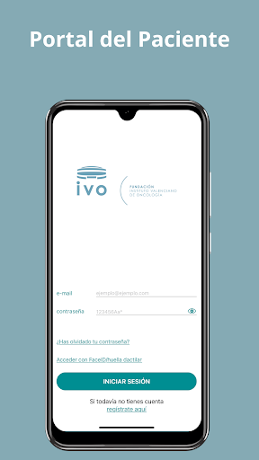Android application IVO Portal del Paciente screenshort