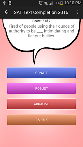 SAT Text Completion Screen 2