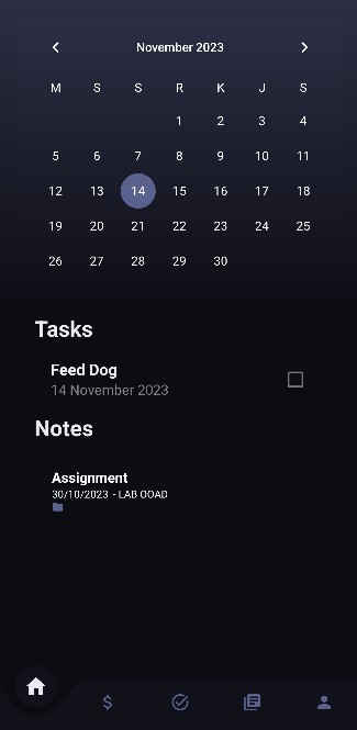 #1. TasKalender (Android) Ved: Binus Software Laboratory Center