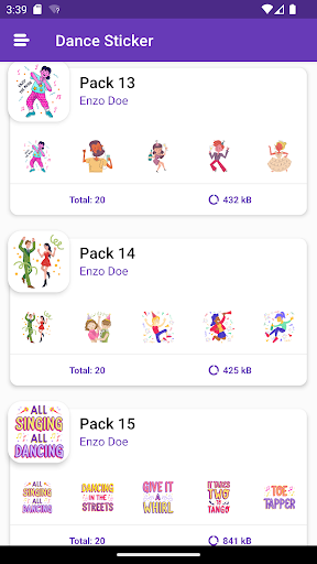Dance Stickers Screen 3