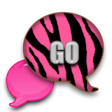 GO SMS - Light Pink Zebra icon