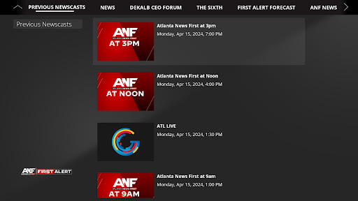 Screenshot of Atlanta News First