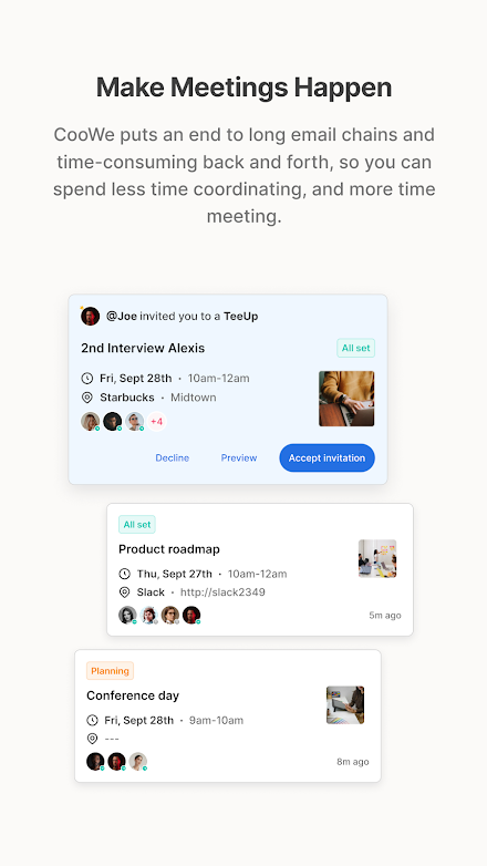 CooWe - Group Coordination App Screen 3