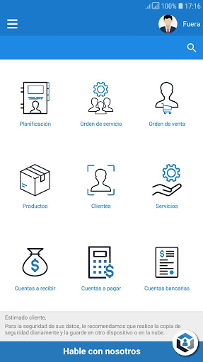 Vista previa de la aplicación