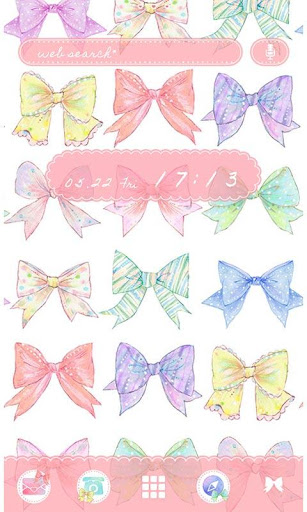 Android application Cute Colorful Ribbons Theme screenshort