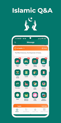 Message : Islamic App Screen 2