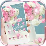Pink Rose Theme for Launcher Rose Love icon