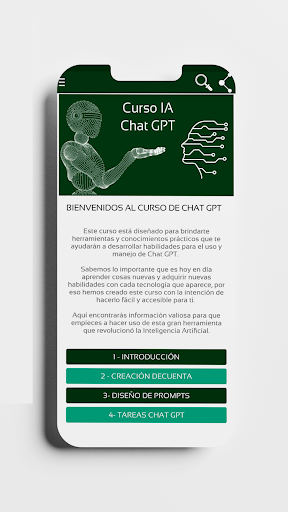 Android application Curso IA Chat GPT screenshort