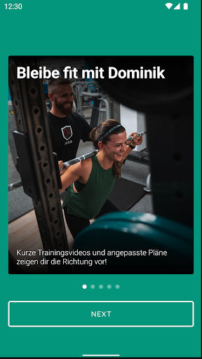 Android application Dominik Personal Training screenshort