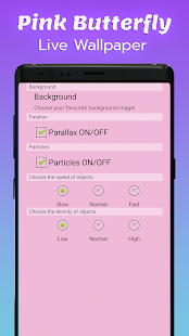Pink Butterfly Live Wallpaper Screenshot