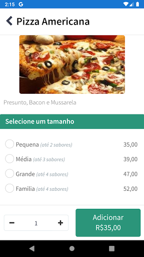 PizzaClub Screen 2
